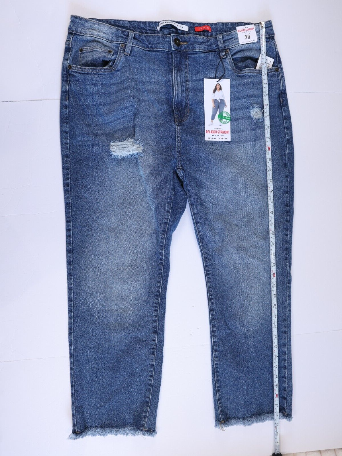 Celebrity Pink Hi-Rise Relaxed Straight The Retro Jeans Size 20