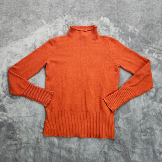 French Connection Mock Turtleneck Extra Small Orange Thin knit