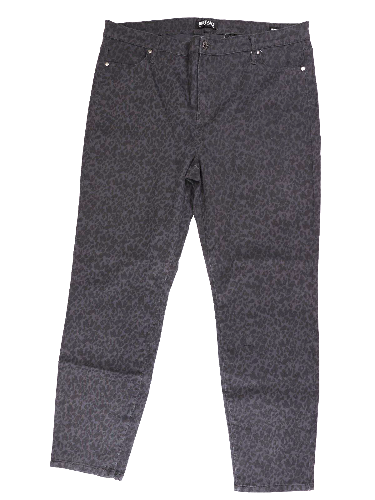 Buffalo by David Bitton Womens Hanna jeans 16/36 Gray and Black Animal Print