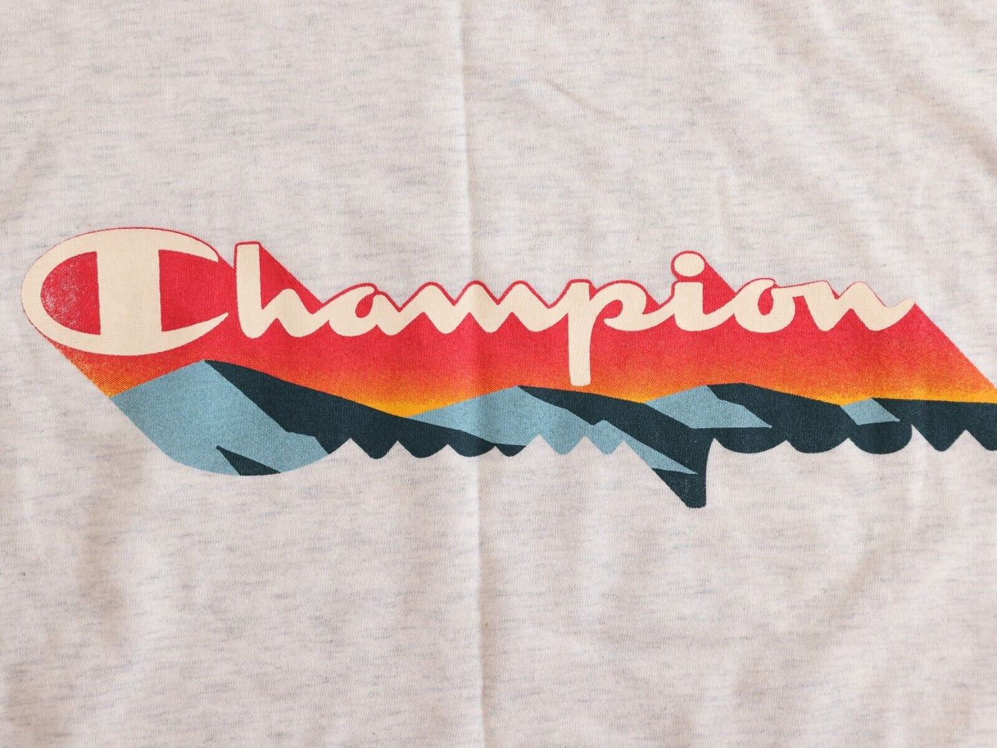 CHAMPION AUTHENTIC ACTIVEWEAR LOGO T Shirt Mens Size L Biege