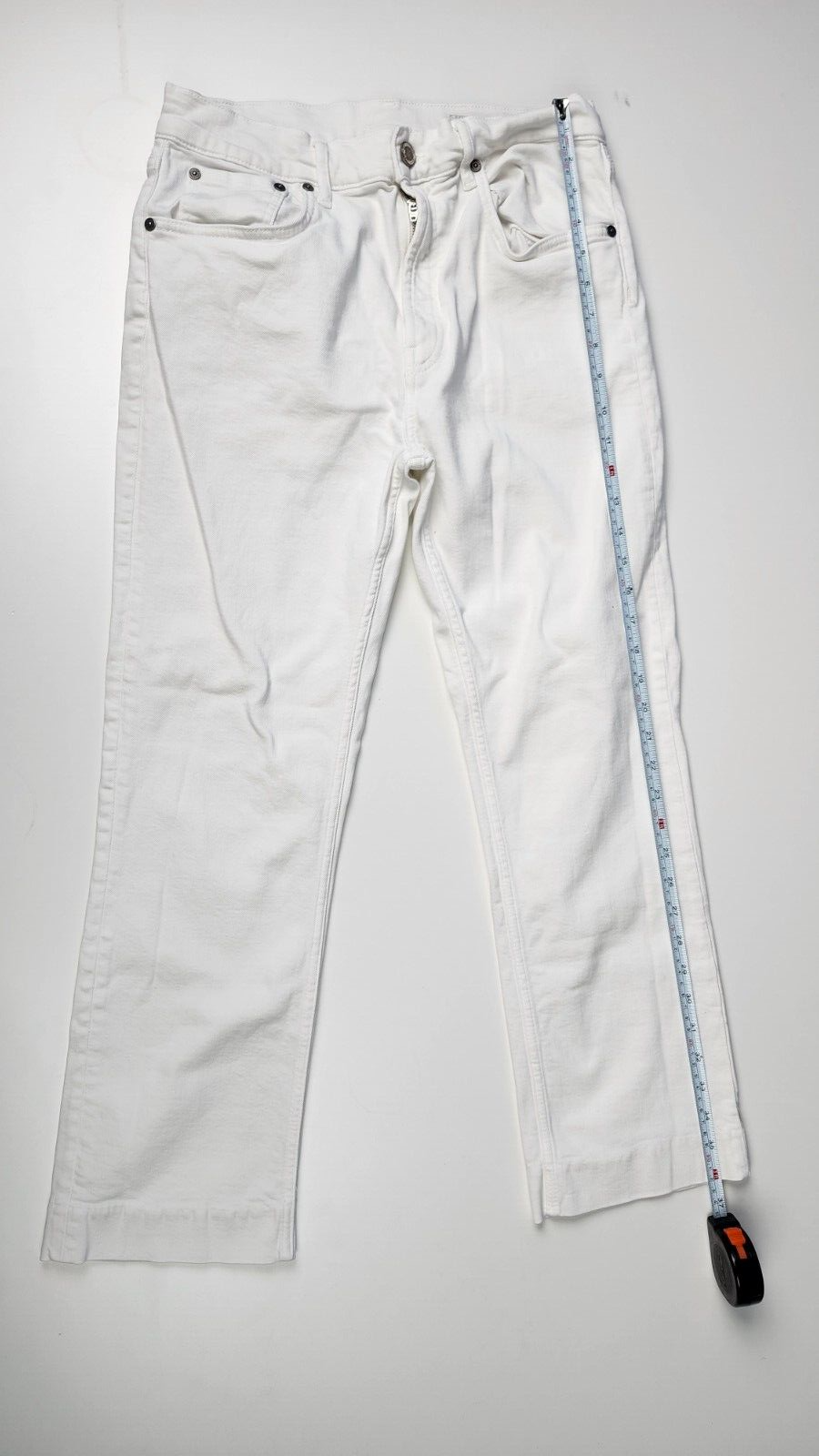 Zara Hi-Rise White Jean Pants Women’s Size 8 Premium Denim