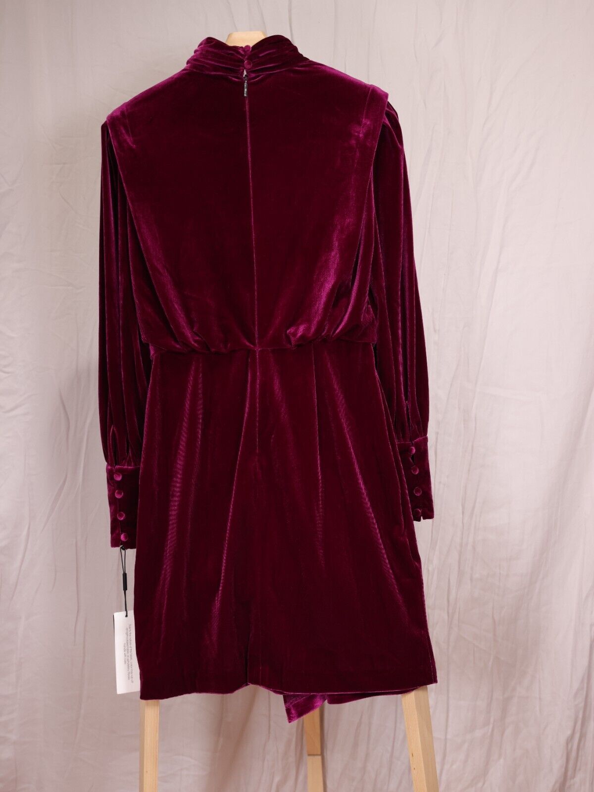 Women's Velvet Blouson A-Line Dress Purple Size 4