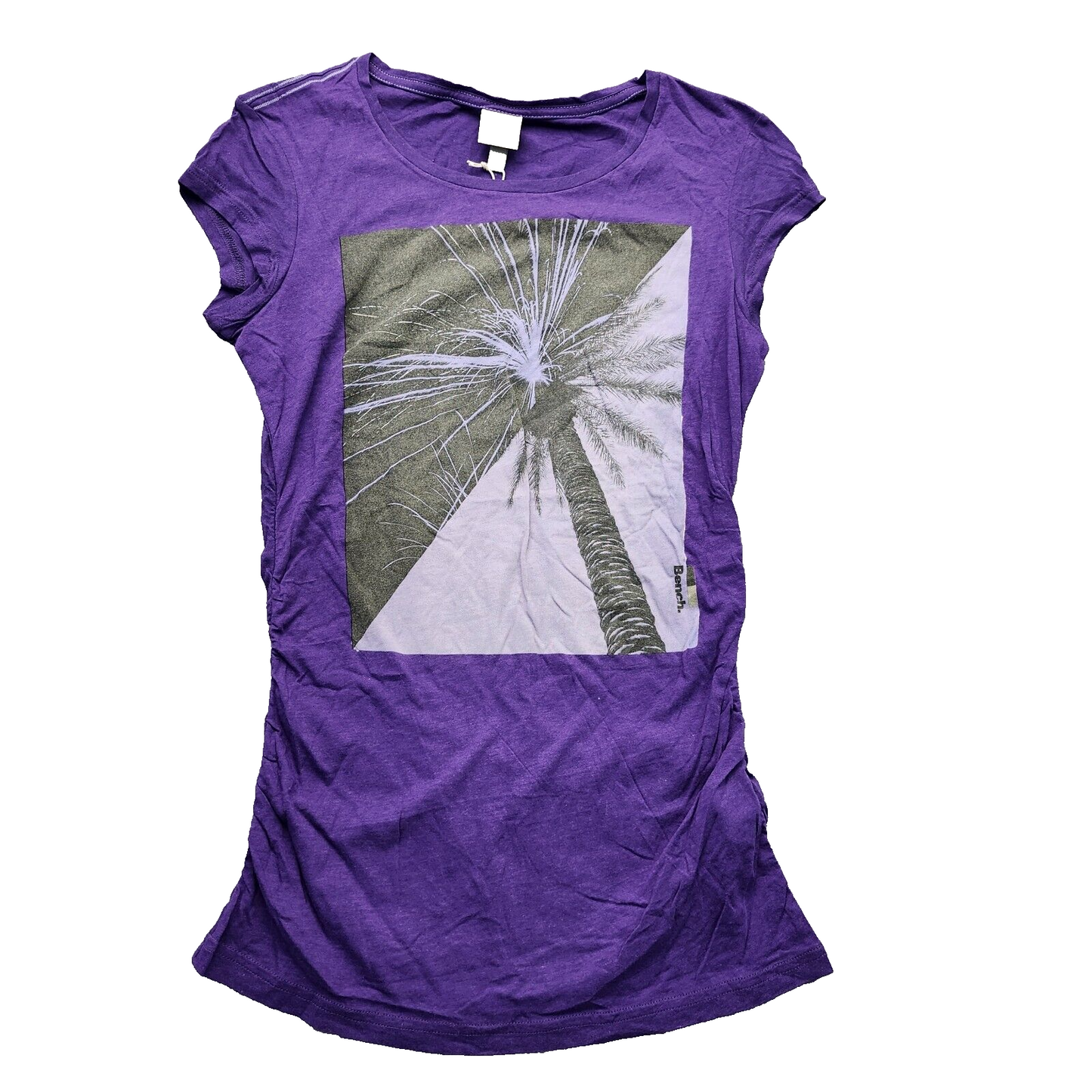 Bench Urban Wear Womens Graphic T-Shirt cap sleeve Size Small Purple