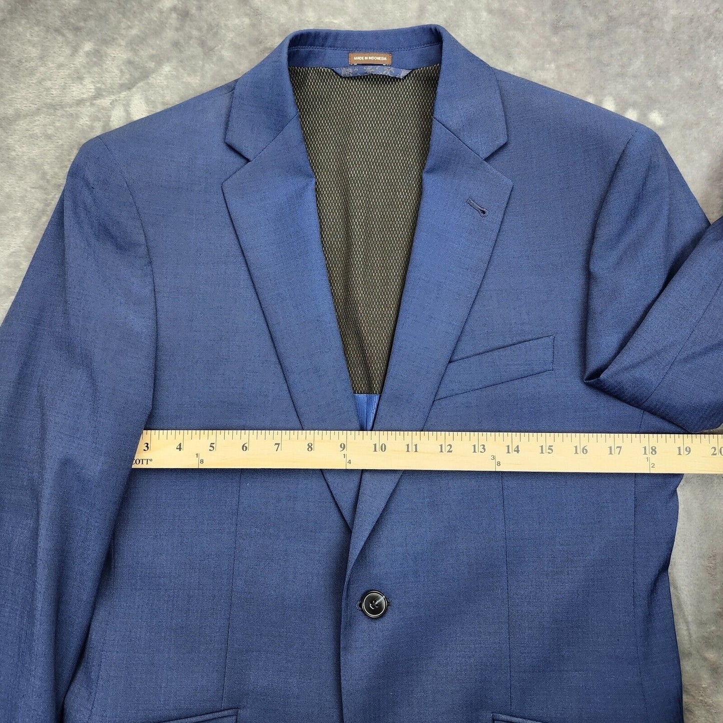 Joseph Abboud Mens Suit Jacket Wool Blend Blue Blazer Size 38 Regular