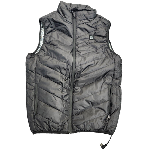 Unisex Smart Heated Vest, Single Control Black Outdoor Vest Large