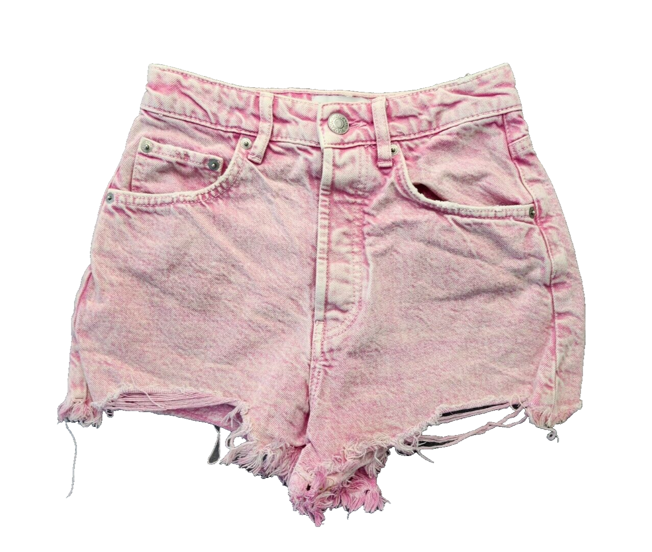 ZARA pink ripped jean shorts Pink size 2