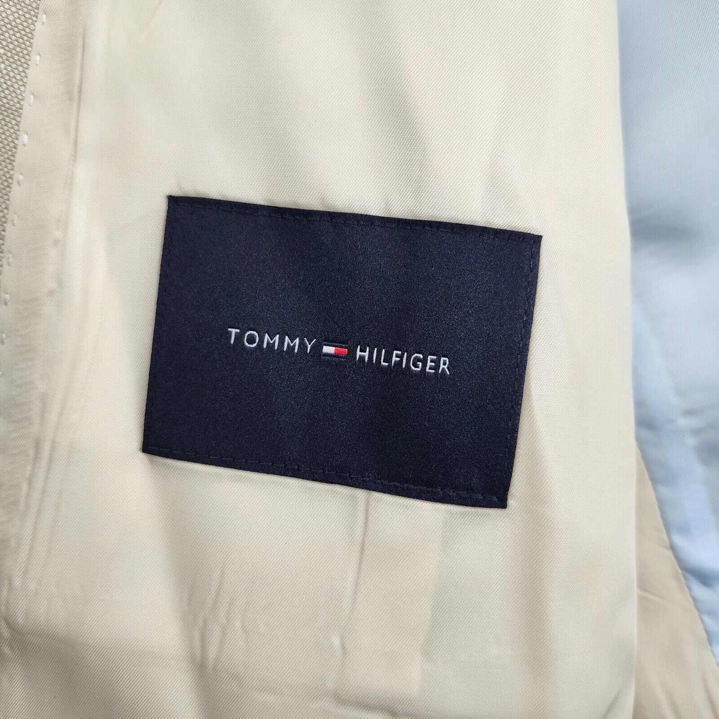 NWoT Tommy Hilfiger Mens Suit Jacket 48 Long Tan Notch Lapel