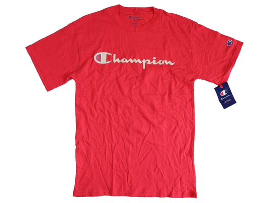 Champion T-Shirt Men's Jersey Tee Classic Fit Script Logo Size Small