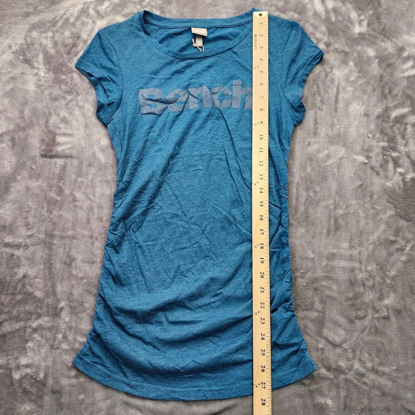 Bench Urban Wear Womens Cap Sleeve T-Shirt Bright Blue Size Small