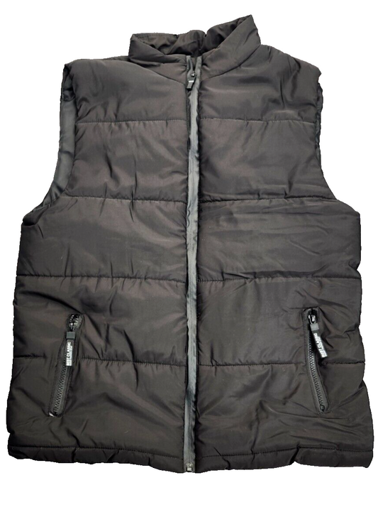 Men's Puffer Vest Stand Collar Quilted Sleeveless Jacket Size Small