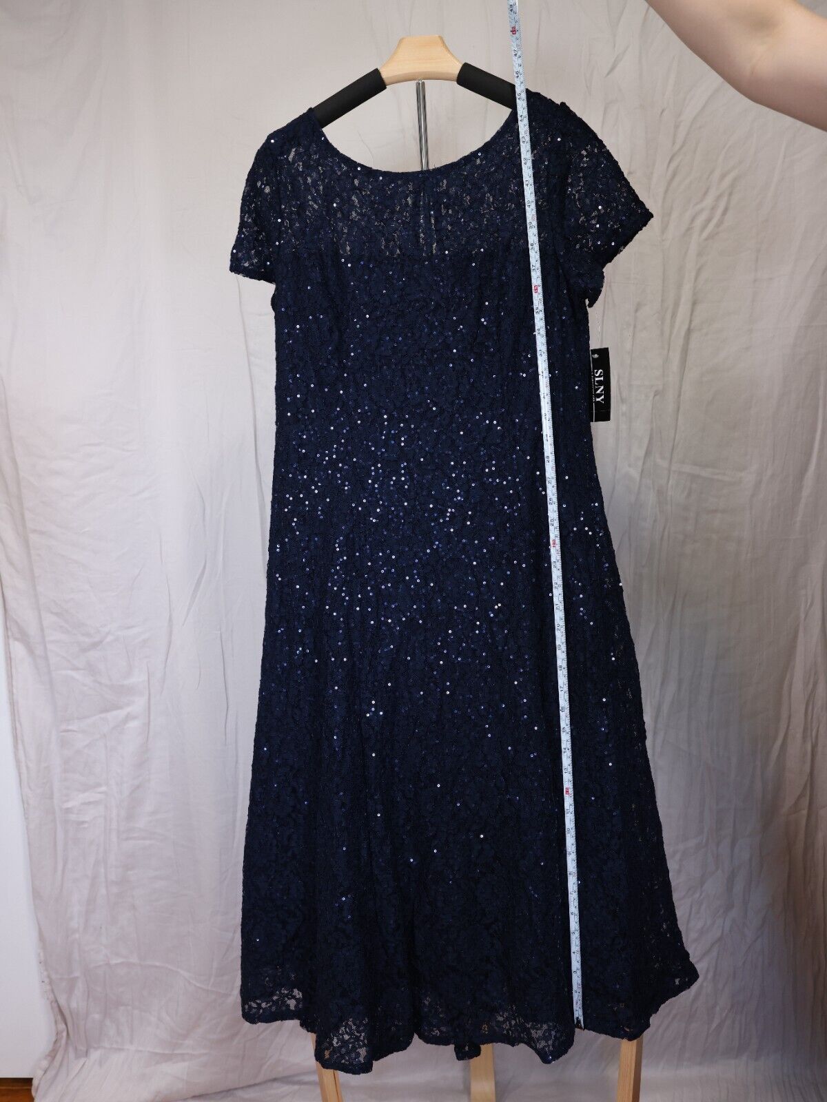 SLNY Dress Navy Sequence Size 12