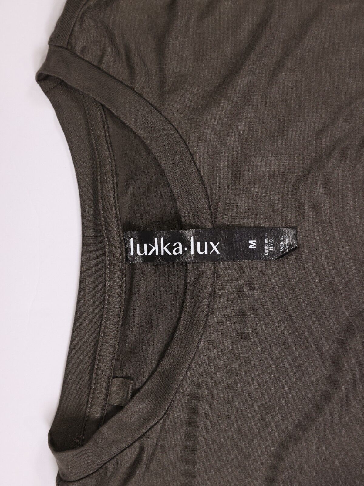 Lukka Lux Super Soft Long Sleeve Shirt Comfort Size M Green / Brown