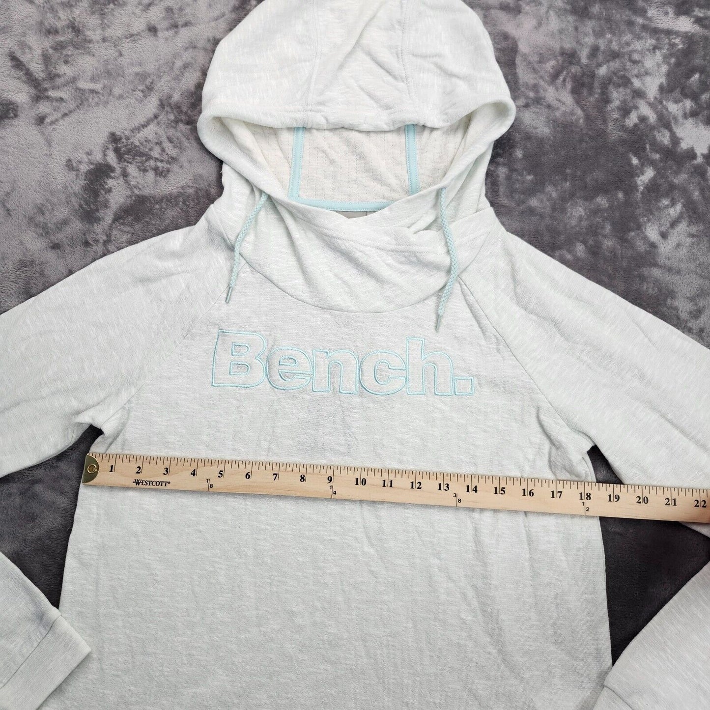 NWT Bench Urban Wear Womens Long Sleeve Light Blue Hoodie SM