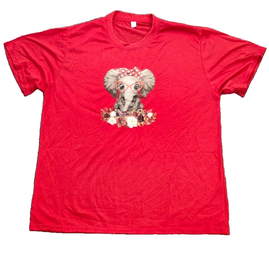 Women's T-Shirts Crewneck Ultra Soft Short Sleeve Printed Elephant 2XL