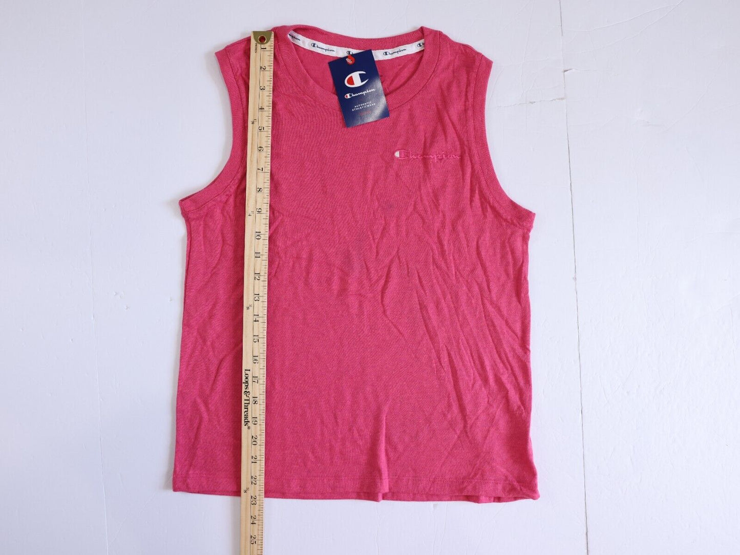 Champion Tank Top Women's Sleeveless T-shirt Pink Peach Size Small