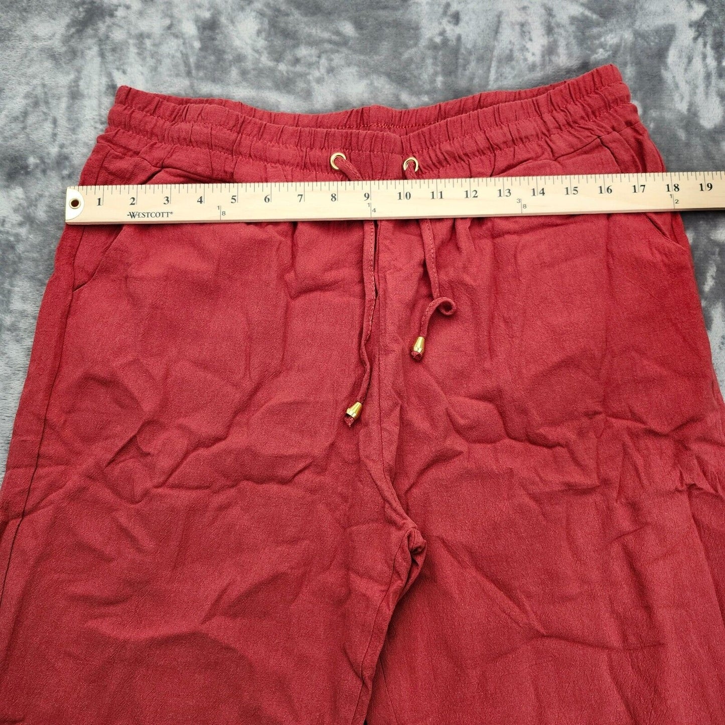 Men's Casual Loose Straight Stretch Waist Beach Pants XL