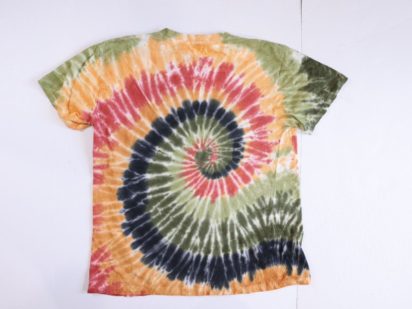 spirit Halloween Orange and Green Tie-Dye T Shirt Size Small