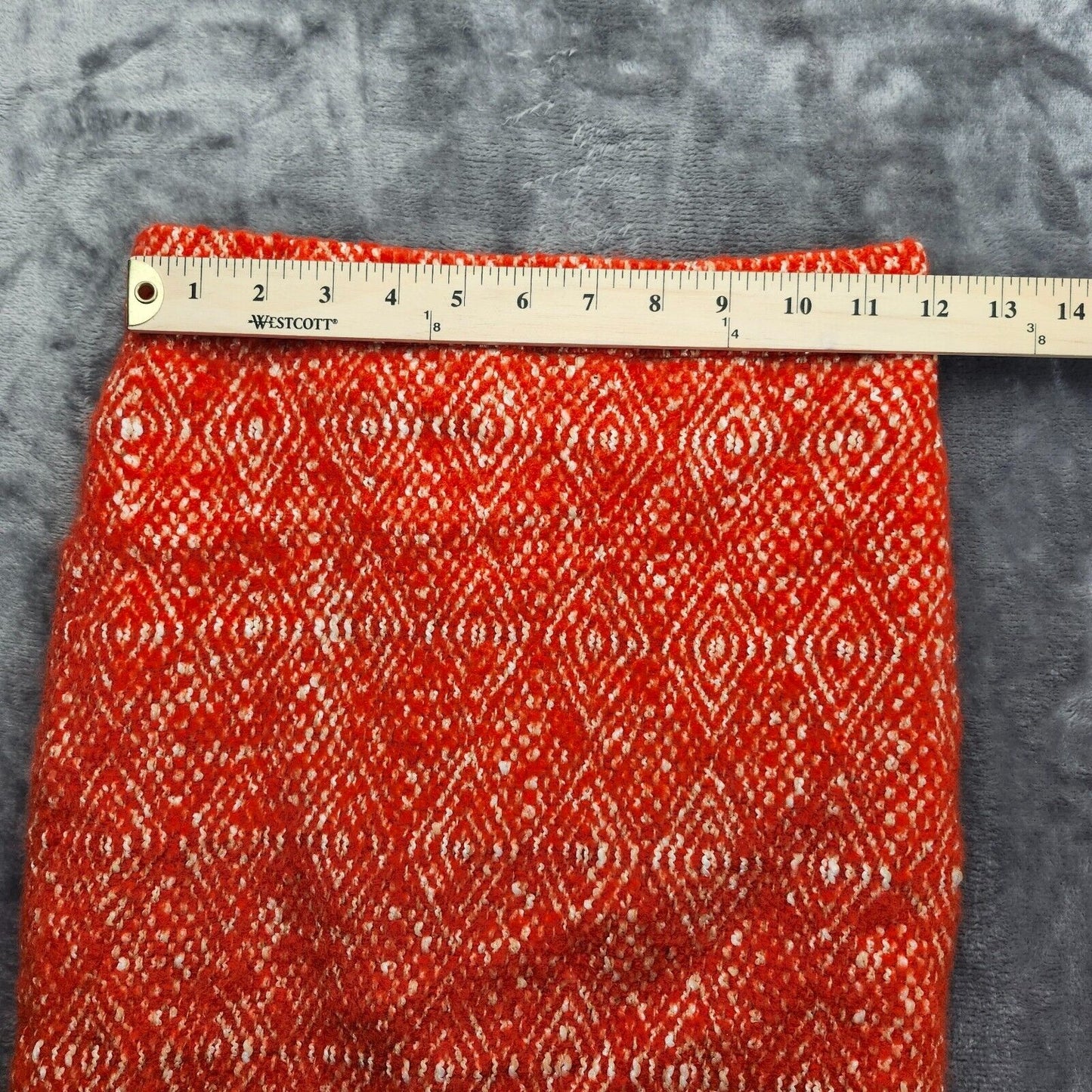 J. Crew Wool Skirt Womens Size 00 Petite Orange Lined Knee Length No 2 Pencil