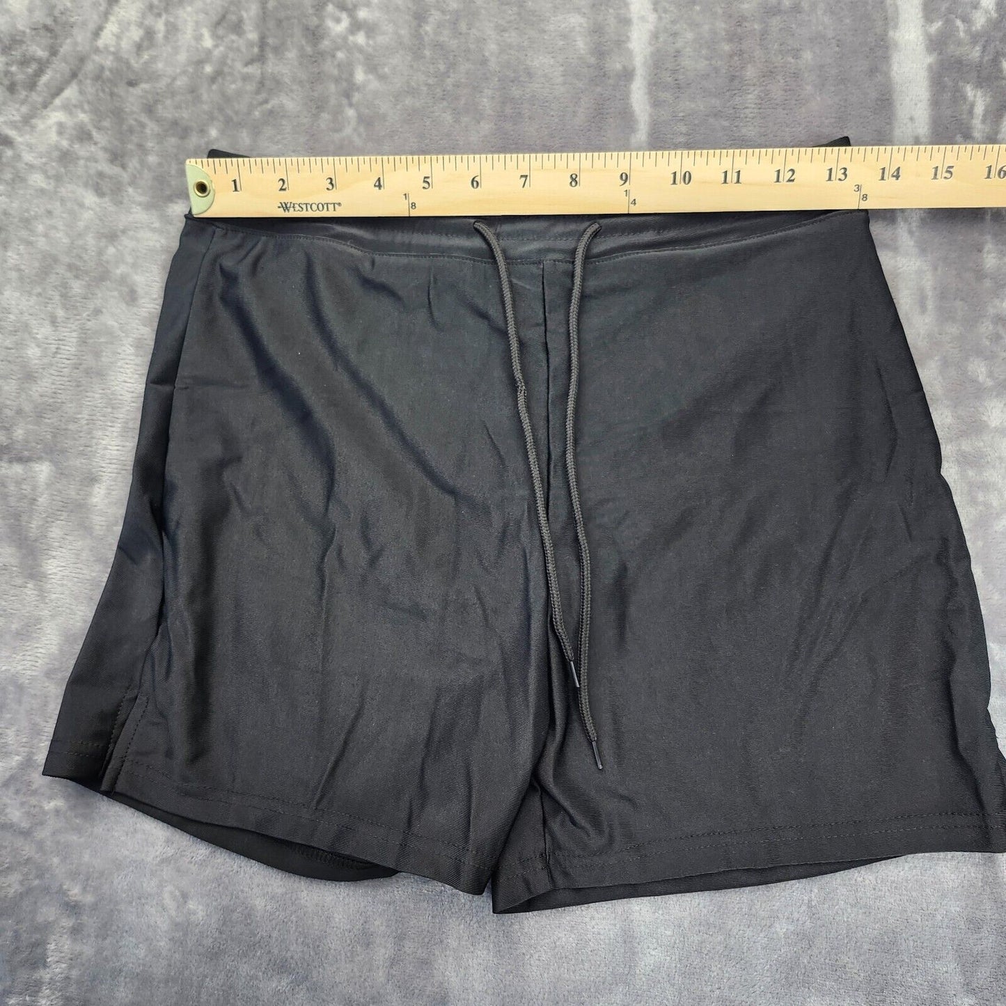 Mens Black Athletic Workout Shorts with drawstring size Large