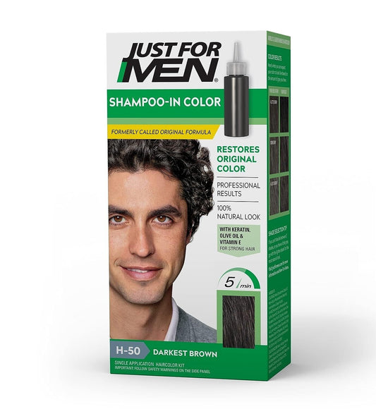 Just For Men Shampoo-In Color (Formerly Original Formula), DARKEST BROWN (H50)