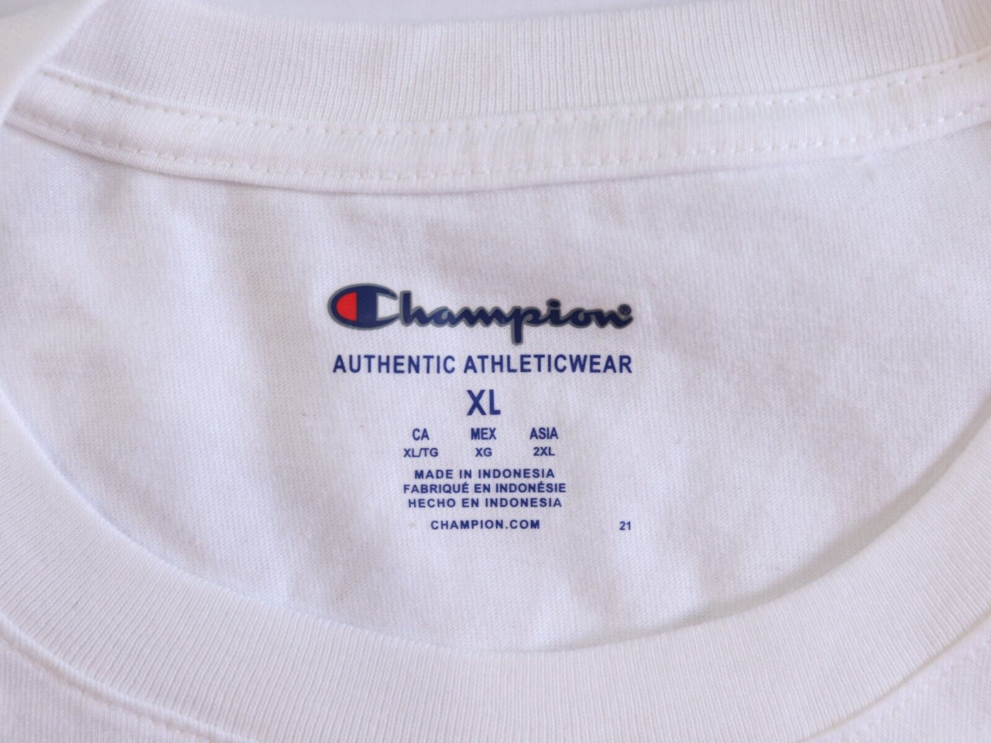 CHAMPION AUTHENTIC ACTIVEWEAR LOGO T Shirt Mens Size XL White