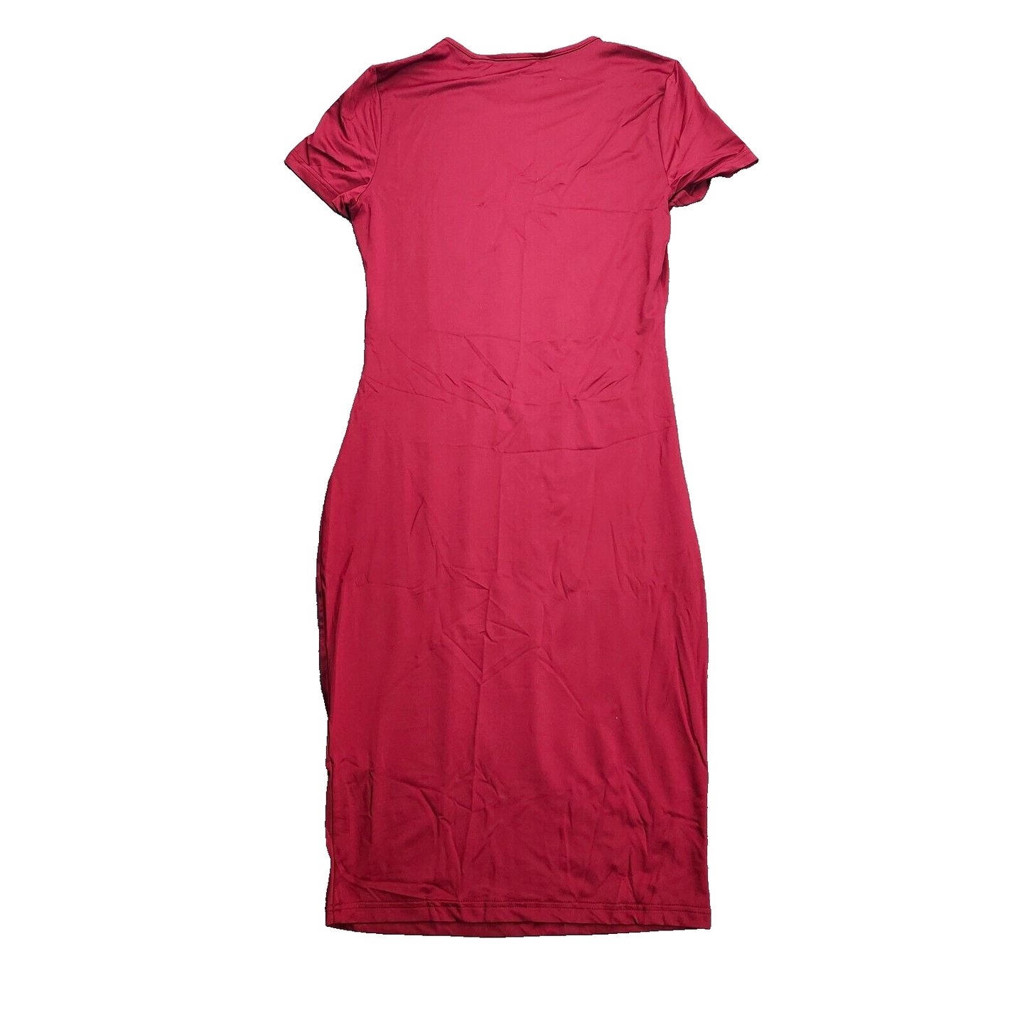 Women's Bodycon Dress Short Sleeve Mini T Shirt Dress Red Medium