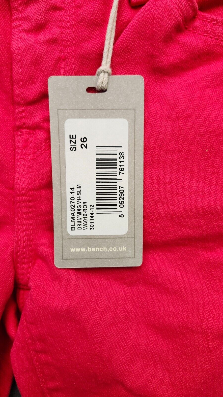 NWT Bench Urban Wear Womens Jeans Size 26w Regular Hot Pink