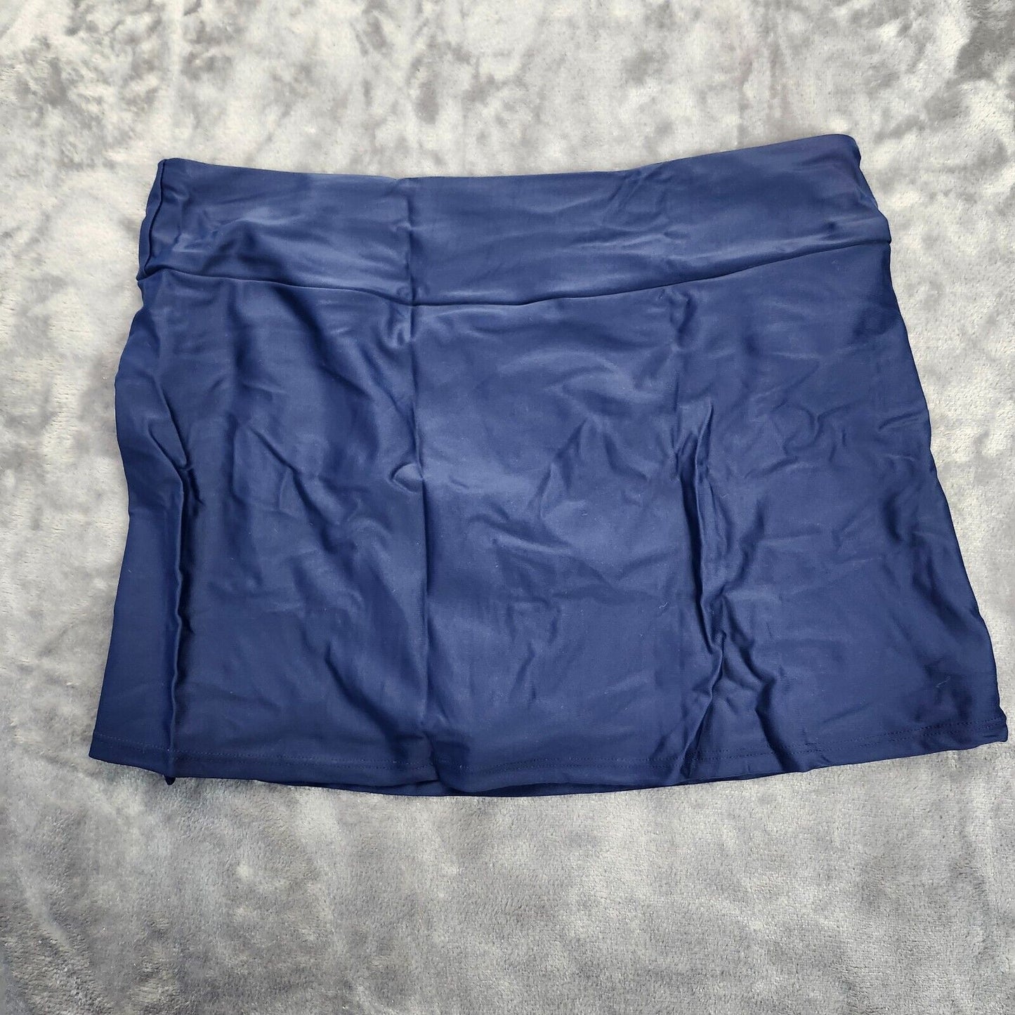 Women Solid Color High Waist Side Drawstring Ruched Swimming Bottoms XL