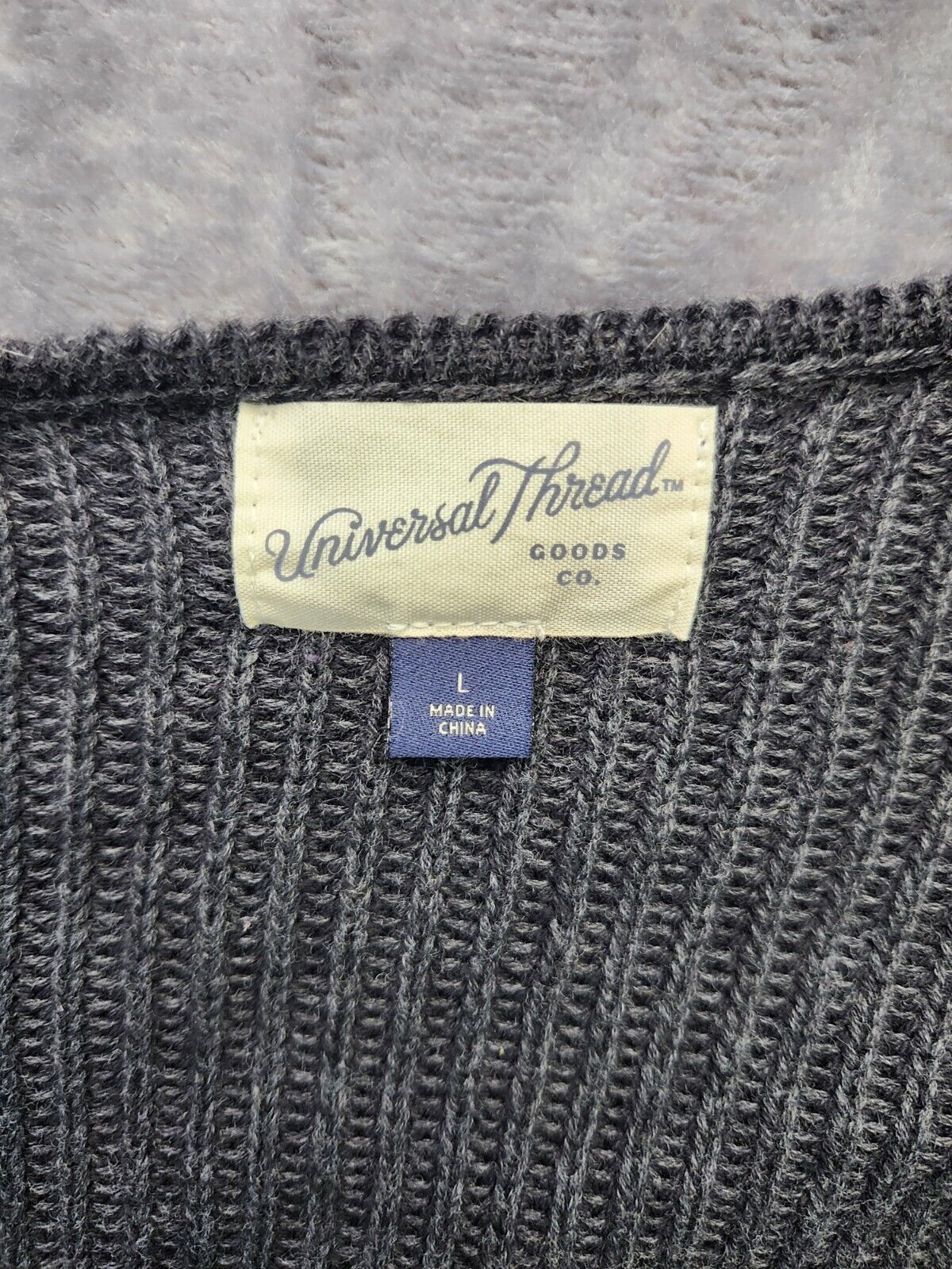 Universal Thread Goods Co knit Cardigan womens charcoal gray size Large