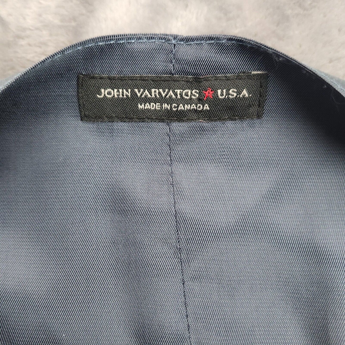 JOHN VARVATOS U.S.A. Mens Solid Blue 6 Button Waistcoat Vest Size 40 Chest