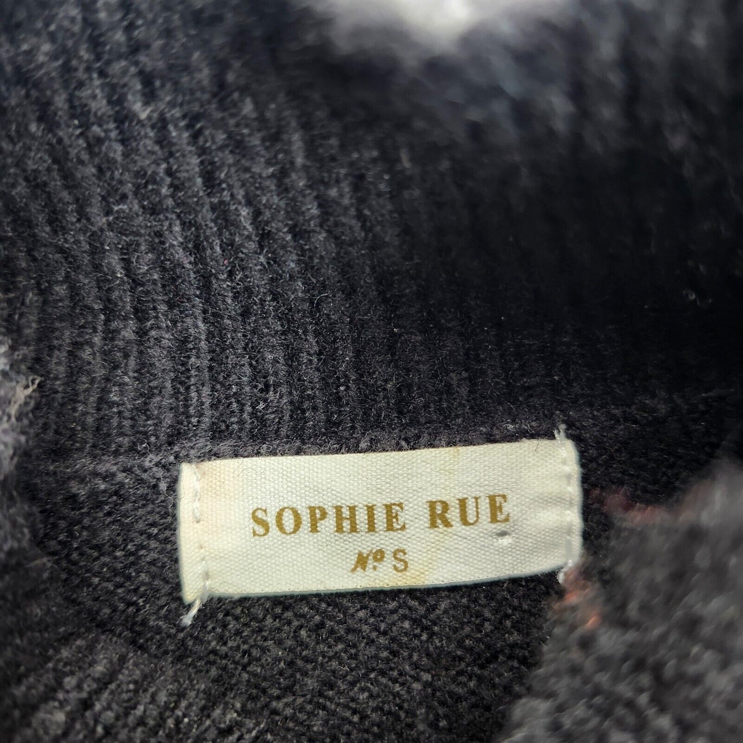 SOPHIE RUE Womens Black Knit Turtleneck Sweater Long Sleeve Size Small