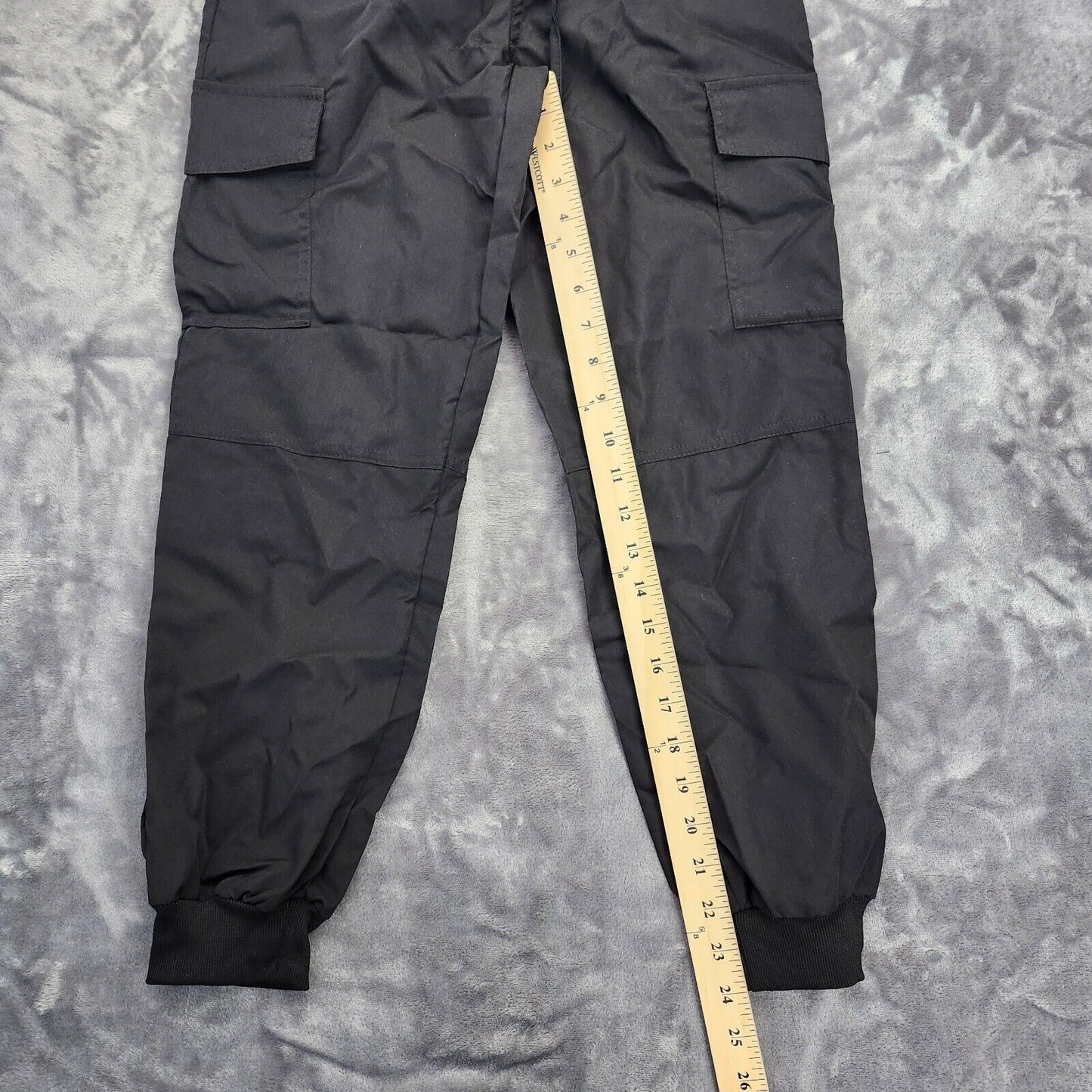 Men's Casual Loose Straight Stretch Waist Beach Pants Black M