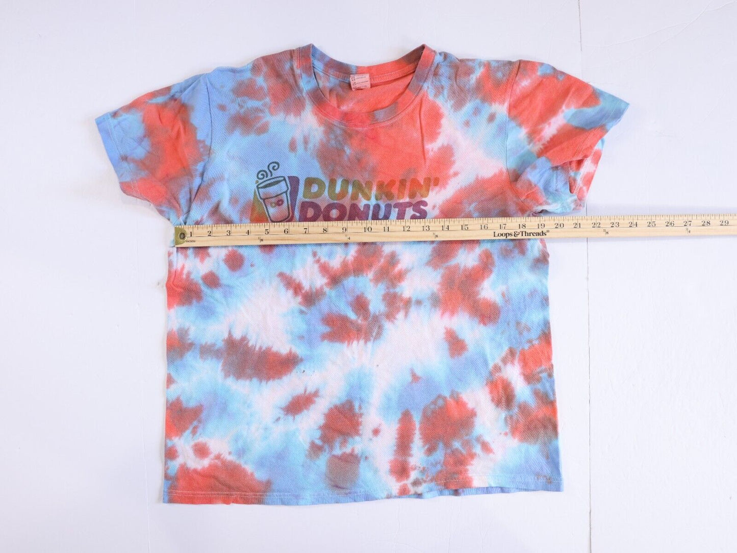 Dunkin Donuts CRYSTAL DYED T-SHIRT Sno Cone Size Medium