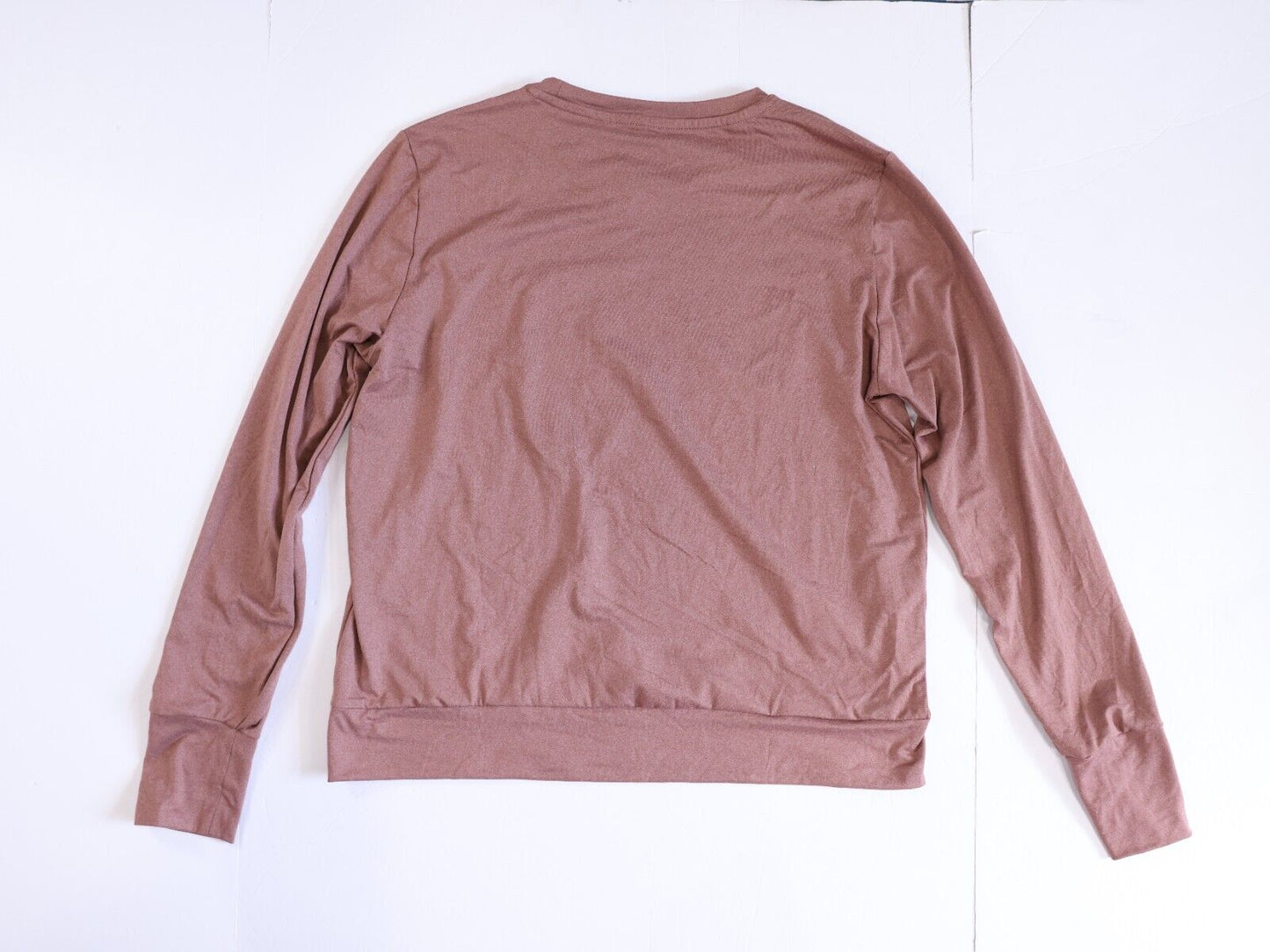 Lukka Lux Light Pink Crew Neck Long Sleeve Shirt Size Medium