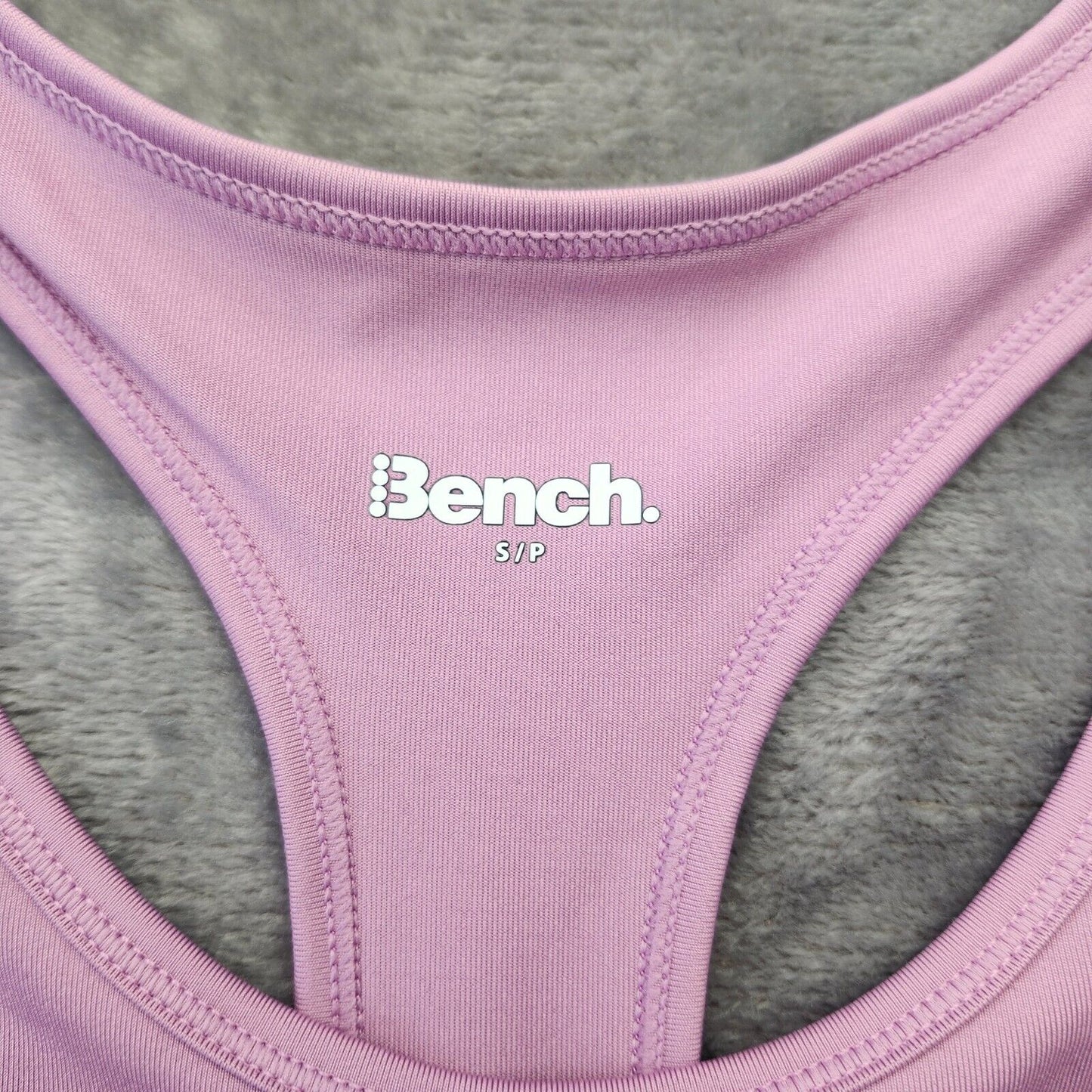 Bench Urban Wear Womens Racerback Tank Top Size Small Pink/BLK