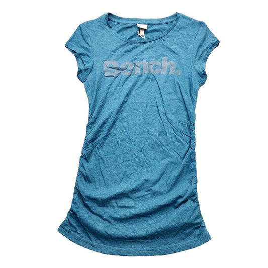 Bench Urban Wear Womens Cap Sleeve T-Shirt Bright Blue Size Small