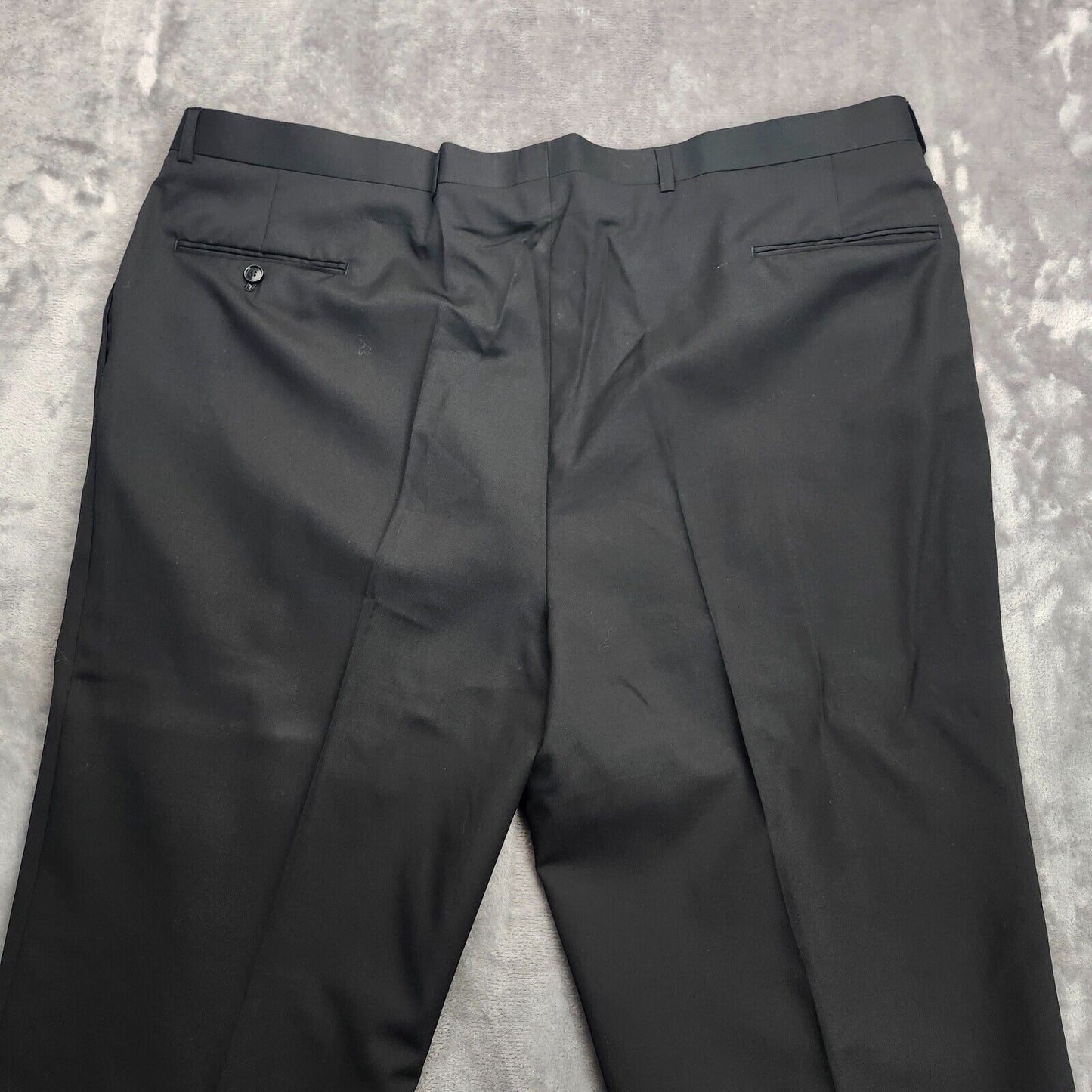 Men's 100% Wool Black Suit Pants Size 44.5 Long