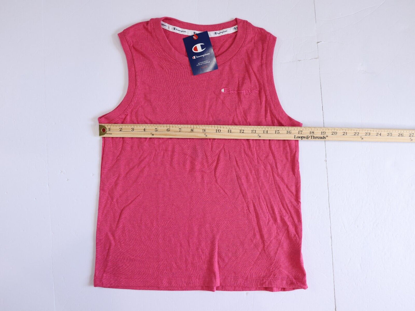 Champion Tank Top Women's Sleeveless T-shirt Pink Peach Size Small