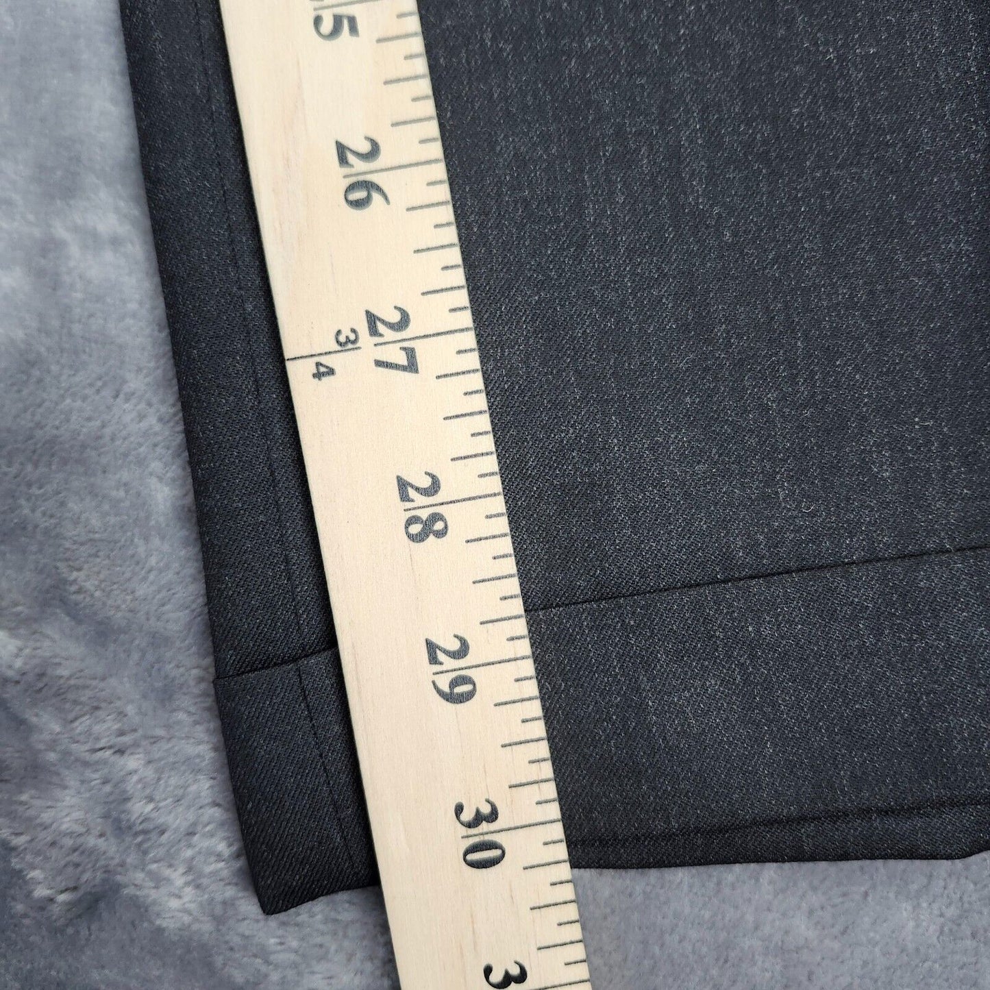 NEW Irregular Mens 100% Wool Suit Set Black Jacket 48 Long, Dress Pants 42.5 Lon