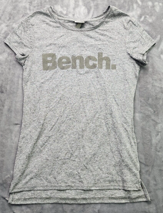 Bench Urban Wear Womens Cap Sleeve T-Shirt Size Small Gray