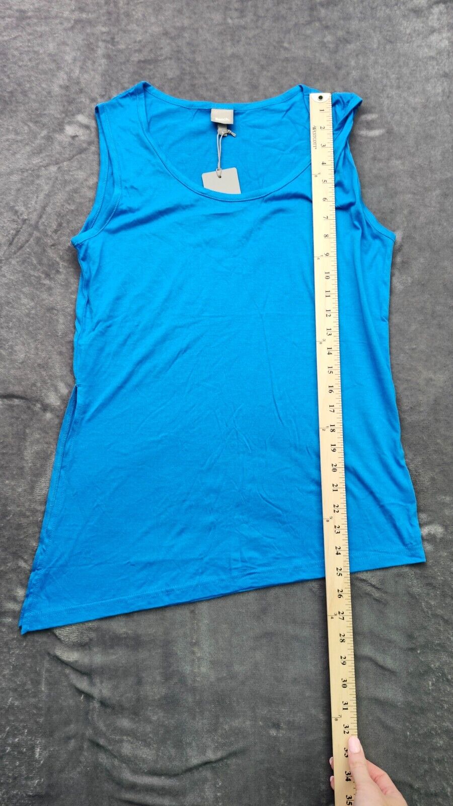 NWT Bench Urban Wear Womens Asymmetrical Tank Top Size Small Blue