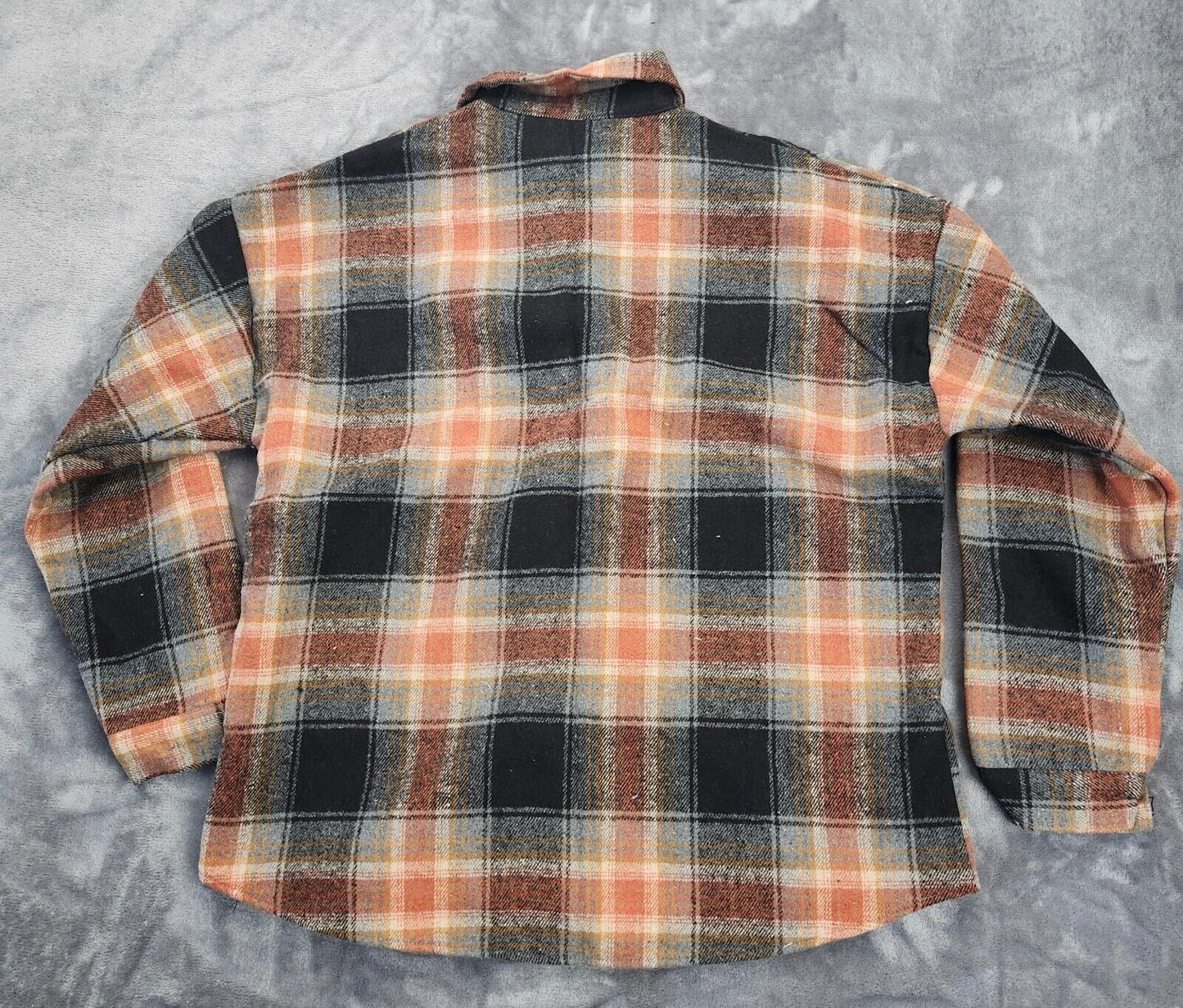 Women's Jacket Autumn and Winter Plaid Retro Loose Long-Sleeved Fall Shirts XL