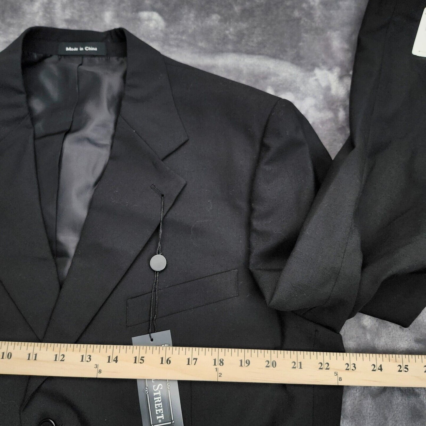 Wall Street Mens Suit Jacket Blazer Black 42 Long