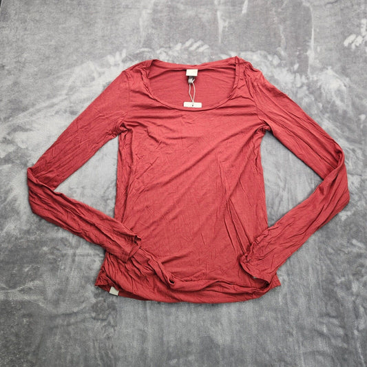 Bench Urban Wear Womens Long Sleeve Shirt Red Size Small