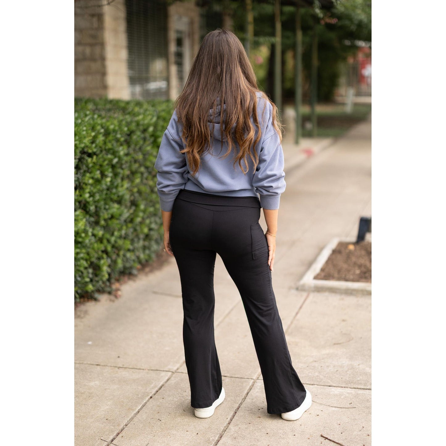 The Addison Fold Over Bootcut Leggings