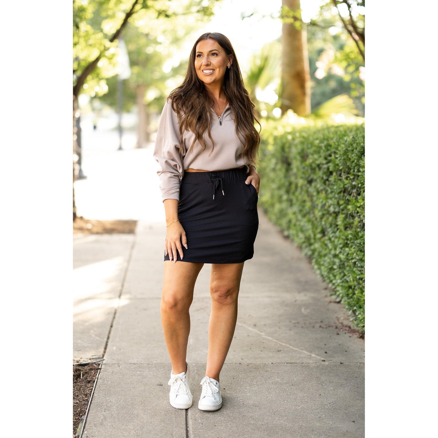 The Kristina BLACK Jogger Skirt