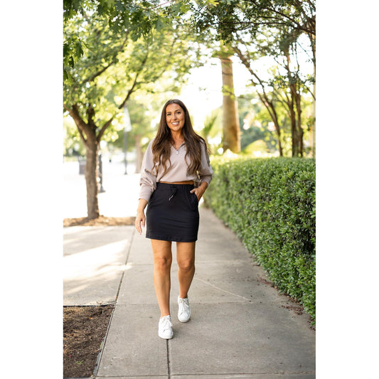 The Kristina BLACK Jogger Skirt