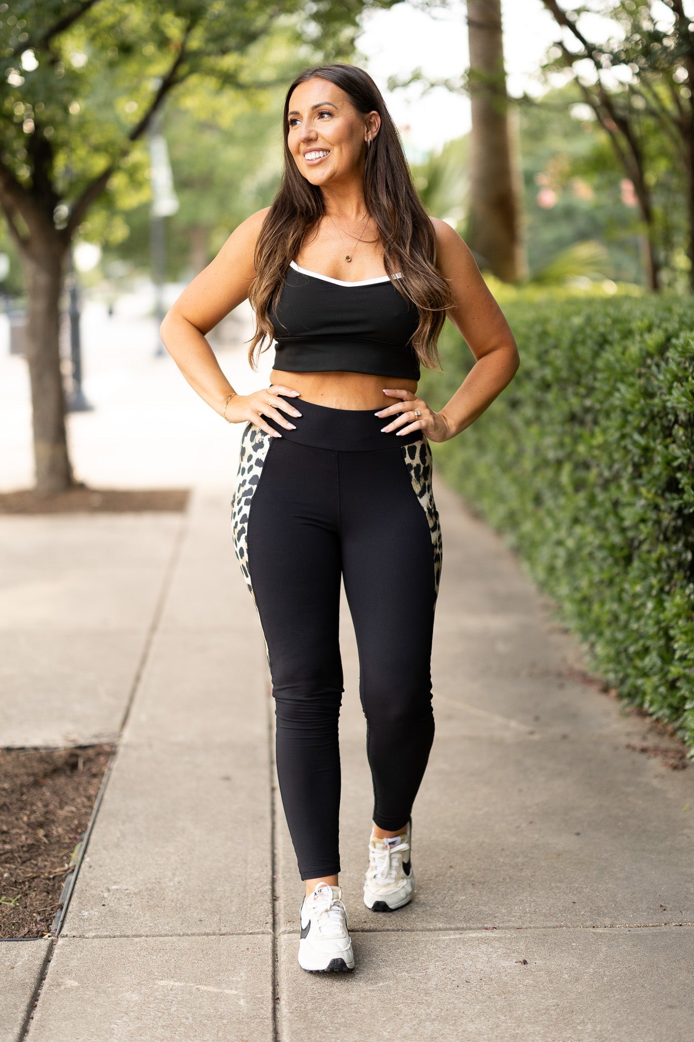 The Gianna Leopard Panel  Leggings