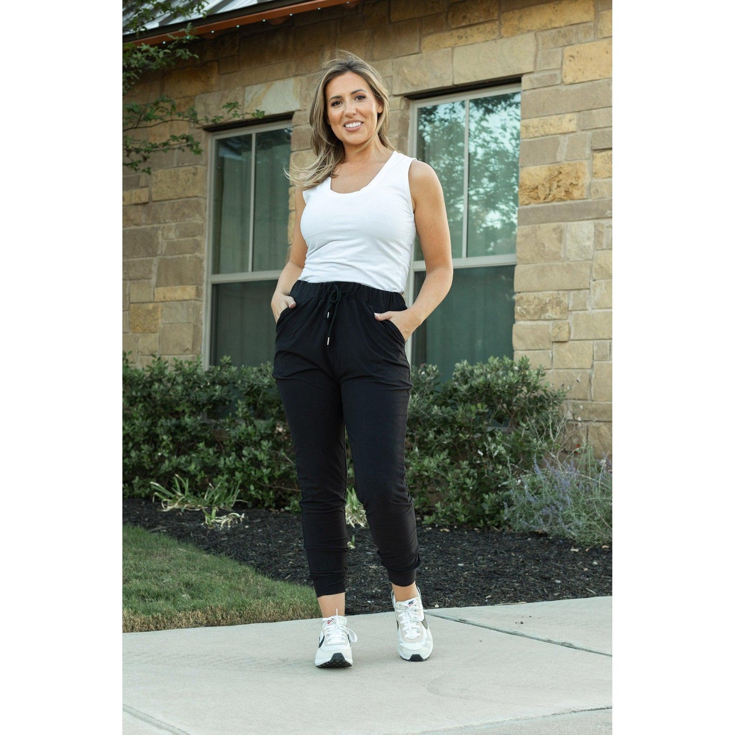 The Reagan - Black Joggers  - Luxe Leggings by Julia Rose®