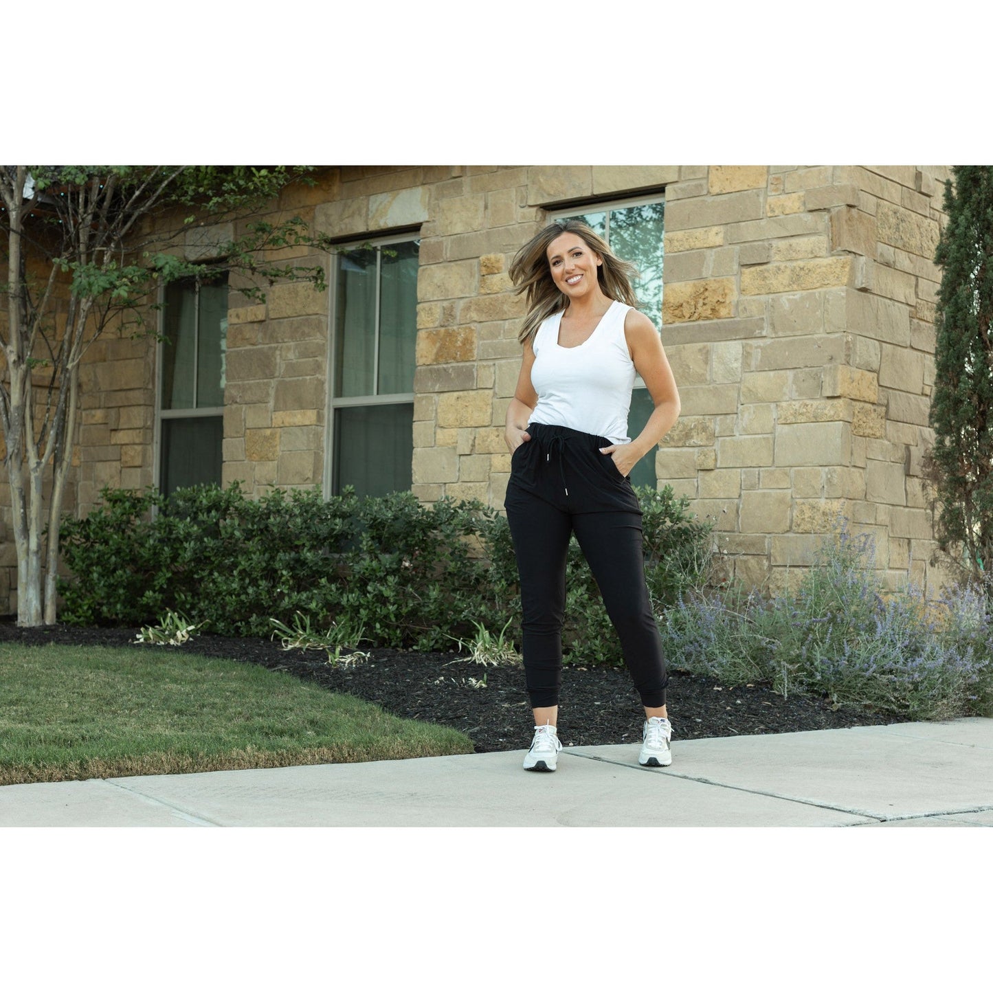 The Reagan - Black Joggers  - Luxe Leggings by Julia Rose®